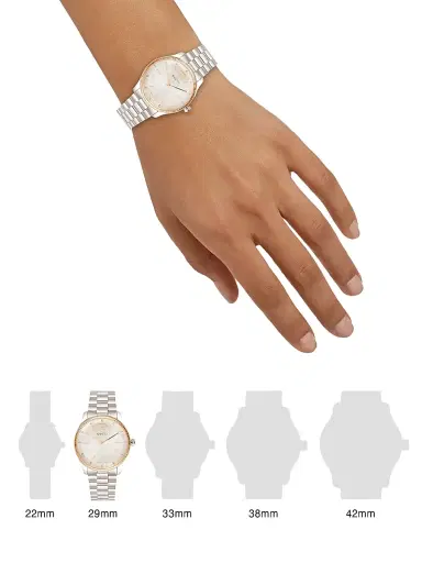 Gucci Women's G-Timeless Two-Tone Stainless Steel & 0.008 TCW Diamond Bracelet Watch/29MM - Steel | Thumbnail 2 Gucci Women's G-Timeless Two-Tone Stainless Steel & 0.008 TCW Diamond Bracelet Watch/29MM - Steel | Thumbnail 2
