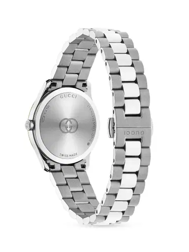 Gucci Women's G-Timeless Two-Tone Stainless Steel & 0.008 TCW Diamond Bracelet Watch/29MM - Steel | Thumbnail 5 Gucci Women's G-Timeless Two-Tone Stainless Steel & 0.008 TCW Diamond Bracelet Watch/29MM - Steel | Thumbnail 5