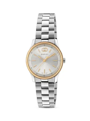 Gucci Women's G-Timeless Two-Tone Stainless Steel & 0.008 TCW Diamond Bracelet Watch/29MM - Steel | Thumbnail 1 Gucci Women's G-Timeless Two-Tone Stainless Steel & 0.008 TCW Diamond Bracelet Watch/29MM - Steel | Thumbnail 1