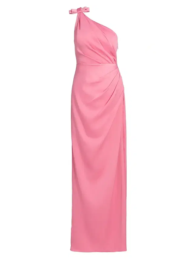 As It May Women's Alexis Crepe One-Shoulder Gown - Petal Pink