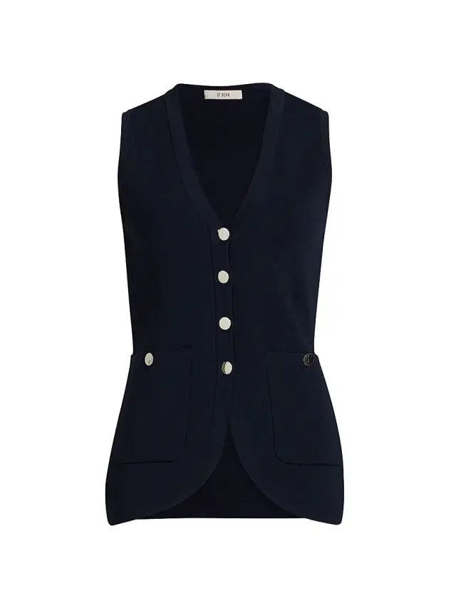Et Ochs Women's Zoe Knit Relaxed-Fit Vest - Dark Navy