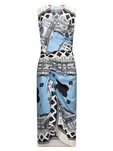 CALLAS MILANO Women's Agnes Sleeveless Draped Dress | Thumbnail 1