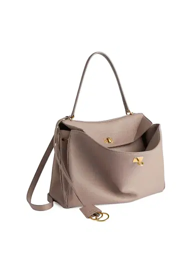 Balenciaga Women's Rodeo Medium Top Handle Bag Grained Calfskin - Sesame | Thumbnail 3