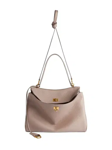Balenciaga Women's Rodeo Medium Top Handle Bag Grained Calfskin - Sesame | Thumbnail 7