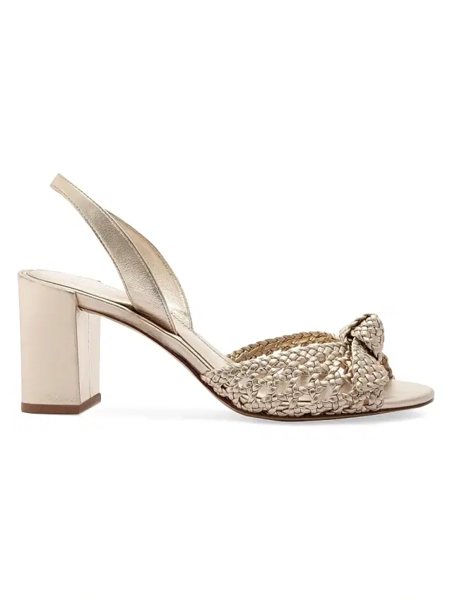 Alexandre Birman Women's Easy Clarita Tresse 70MM Leather Sandals - Golden