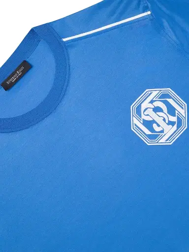 Stefano Ricci Men's Jersey Knit Crewneck T-Shirt - Blue - Size 50 | Thumbnail 5