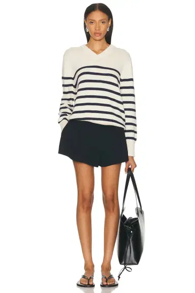 Jenni Kayne Cotton Cate V Neck Sweater | Thumbnail 4