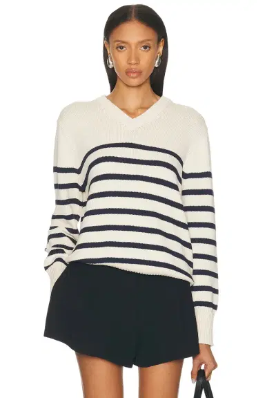 Jenni Kayne Cotton Cate V Neck Sweater | Thumbnail 1