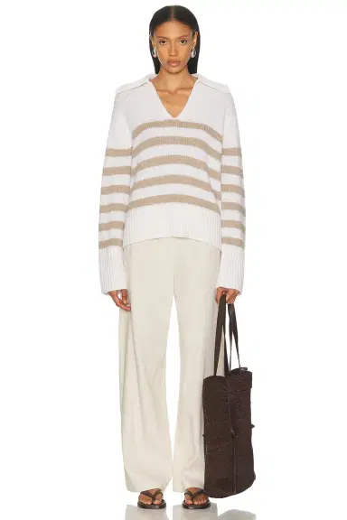 Jenni Kayne Cashmere Phoebe Polo Sweater | Thumbnail 4 Jenni Kayne Cashmere Phoebe Polo Sweater | Thumbnail 4