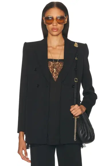 Chloé Double Breasted Wool Blazer | Thumbnail 1 Chloé Double Breasted Wool Blazer | Thumbnail 1