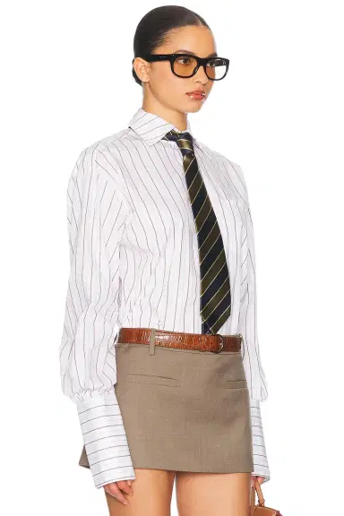 Helsa Classic Fit Stripe Poplin Shirt | Thumbnail 2