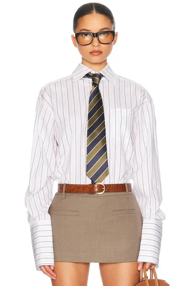 Classic Fit Stripe Poplin Shirt