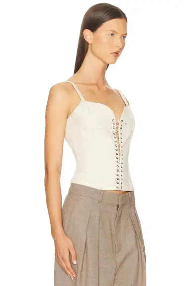 Ludovic de Saint Sernin Cleavage Bustier Top | Thumbnail 2