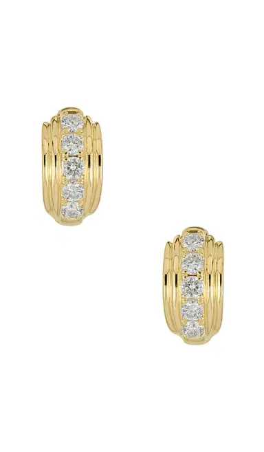 STONE AND STRAND Dainty Boulevard Huggie Earrings | Thumbnail 2