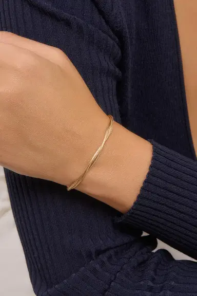 STONE AND STRAND Interwoven Gold Bracelet | Thumbnail 5
