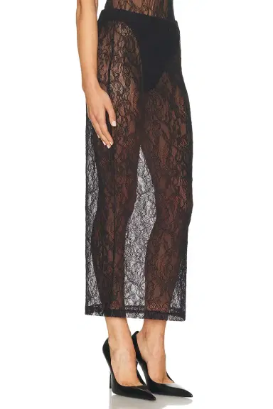 WARDROBE.NYC Lace Tube Skirt | Thumbnail 2
