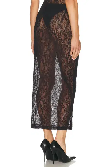 WARDROBE.NYC Lace Tube Skirt | Thumbnail 4