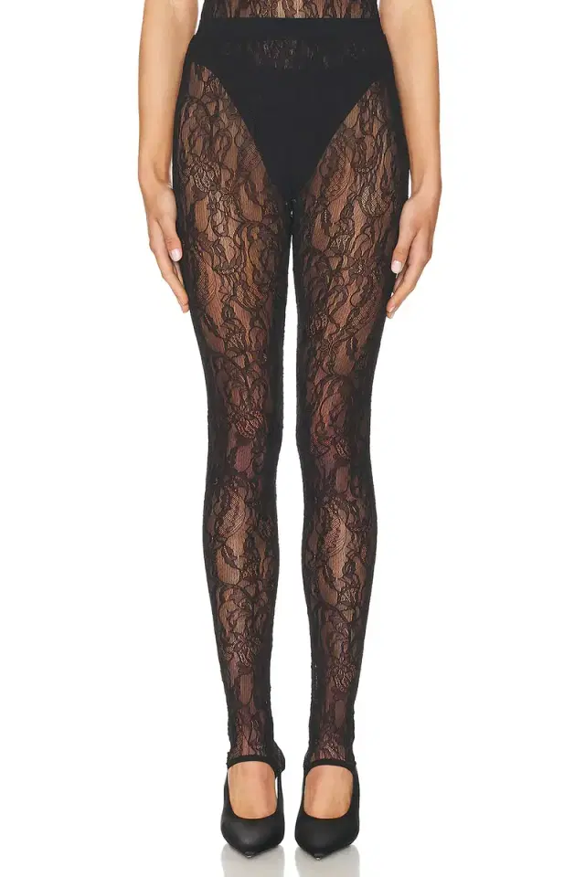 WARDROBE.NYC Lace Stirrup Legging