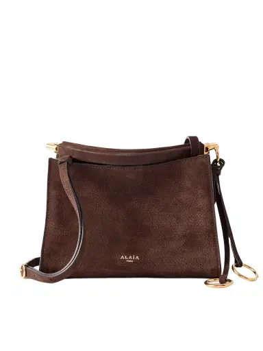 Alaïa Le Click Small Nubuck Shoulder Bag | Thumbnail 1 Alaïa Le Click Small Nubuck Shoulder Bag | Thumbnail 1