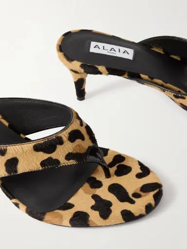 Alaïa Tong 55 Leopard-print Calf Hair Sandals | Thumbnail 4 Alaïa Tong 55 Leopard-print Calf Hair Sandals | Thumbnail 4