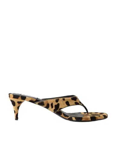 Alaïa Tong 55 Leopard-print Calf Hair Sandals | Thumbnail 1 Alaïa Tong 55 Leopard-print Calf Hair Sandals | Thumbnail 1