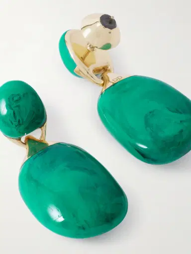 Dinosaur Designs River Rock Small Gold-plated And Resin Earrings | Thumbnail 3 Dinosaur Designs River Rock Small Gold-plated And Resin Earrings | Thumbnail 3