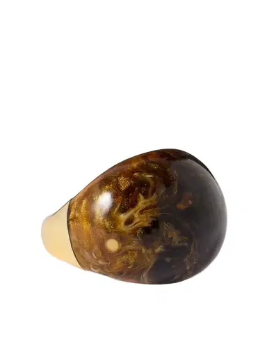 Dinosaur Designs Large Gold-tone Resin Ring | Thumbnail 1 Dinosaur Designs Large Gold-tone Resin Ring | Thumbnail 1