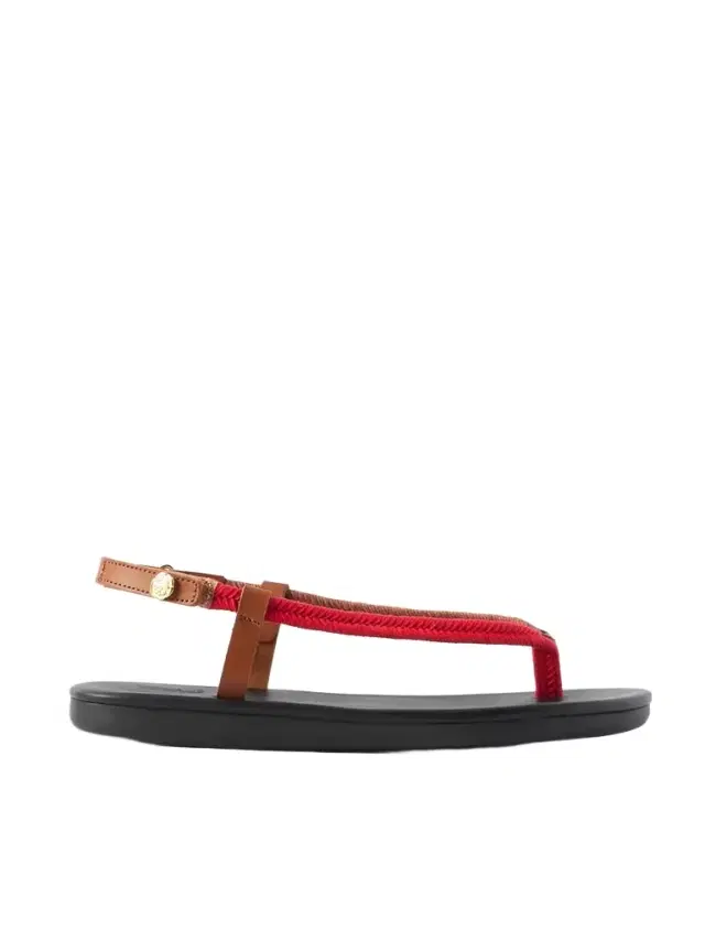 Zoi Leather-trimmed Braided Cord Sandals
