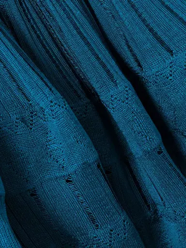 Alaïa Tiered Pointelle-knit Mini Dress | Thumbnail 4 Alaïa Tiered Pointelle-knit Mini Dress | Thumbnail 4