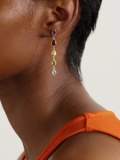JIA JIA Chakra Gold Multi-stone Earrings | Thumbnail 2 JIA JIA Chakra Gold Multi-stone Earrings | Thumbnail 2