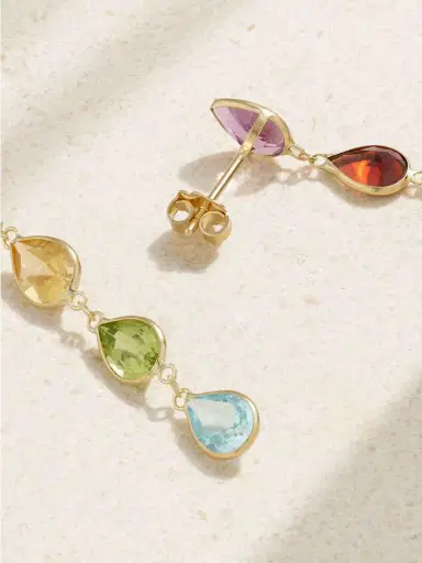 JIA JIA Chakra Gold Multi-stone Earrings | Thumbnail 3 JIA JIA Chakra Gold Multi-stone Earrings | Thumbnail 3