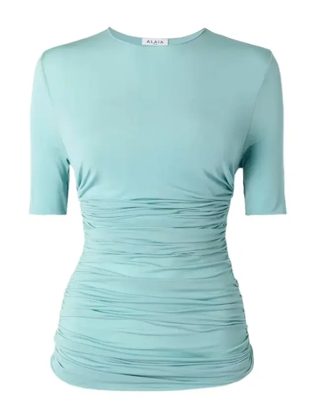 Alaïa Ruched Stretch-jersey T-shirt