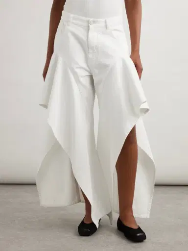 Alaïa Ruffled Mid-rise Wide-leg Jeans | Thumbnail 3 Alaïa Ruffled Mid-rise Wide-leg Jeans | Thumbnail 3