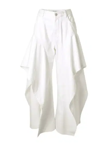 Alaïa Ruffled Mid-rise Wide-leg Jeans | Thumbnail 1 Alaïa Ruffled Mid-rise Wide-leg Jeans | Thumbnail 1