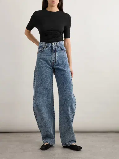 Alaïa Ruched Stretch-jersey T-shirt | Thumbnail 2 Alaïa Ruched Stretch-jersey T-shirt | Thumbnail 2