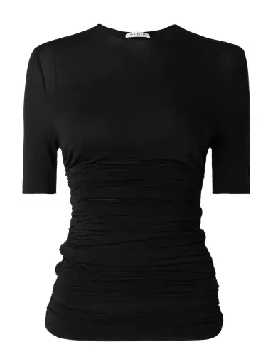 Alaïa Ruched Stretch-jersey T-shirt | Thumbnail 1 Alaïa Ruched Stretch-jersey T-shirt | Thumbnail 1