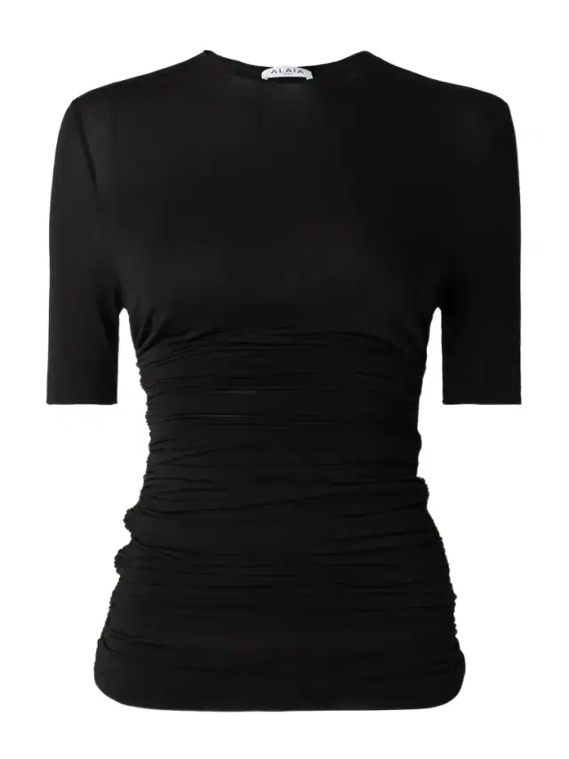 Ruched Stretch-jersey T-shirt