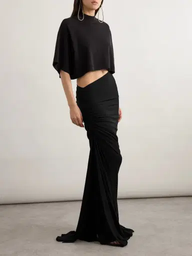 Alaïa Draped Stretch-knit Maxi Skirt | Thumbnail 2 Alaïa Draped Stretch-knit Maxi Skirt | Thumbnail 2