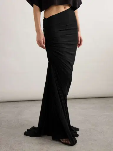 Alaïa Draped Stretch-knit Maxi Skirt | Thumbnail 3 Alaïa Draped Stretch-knit Maxi Skirt | Thumbnail 3