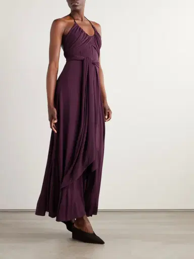 Alaïa Stretch-jersey Halterneck Maxi Dress | Thumbnail 2 Alaïa Stretch-jersey Halterneck Maxi Dress | Thumbnail 2