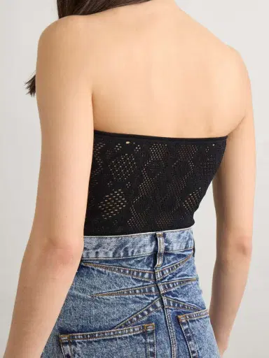 Alaïa Strapless Pointelle-knit Bodysuit | Thumbnail 4 Alaïa Strapless Pointelle-knit Bodysuit | Thumbnail 4