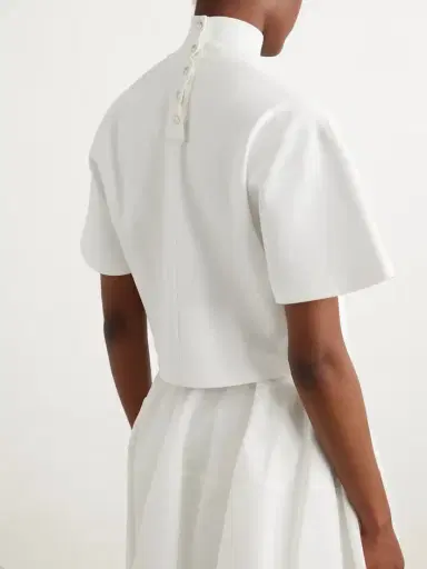 Alaïa Cropped Cotton-jersey Turtleneck T-shirt | Thumbnail 3