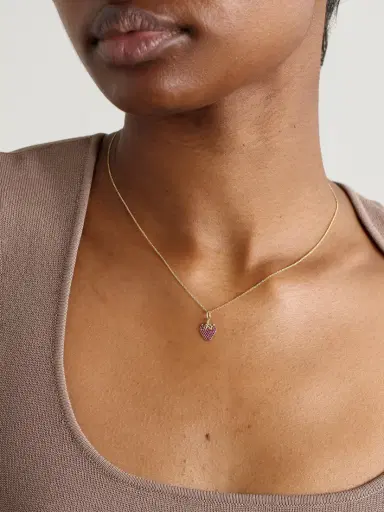 Sydney Evan Strawberry 14-karat Gold Ruby Necklace | Thumbnail 2