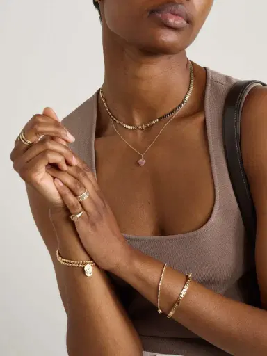 Sydney Evan Strawberry 14-karat Gold Ruby Necklace | Thumbnail 5