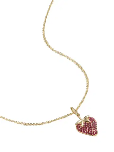 Sydney Evan Strawberry 14-karat Gold Ruby Necklace | Thumbnail 1