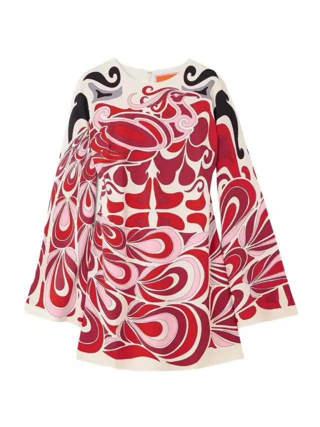 Icon Supremes Printed Crepe Mini Dress