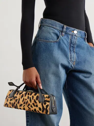 Alaïa Le Teckel Leather-trimmed Leopard-print Calf Hair Clutch | Thumbnail 2 Alaïa Le Teckel Leather-trimmed Leopard-print Calf Hair Clutch | Thumbnail 2