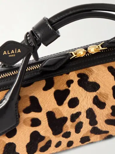 Alaïa Le Teckel Leather-trimmed Leopard-print Calf Hair Clutch | Thumbnail 4 Alaïa Le Teckel Leather-trimmed Leopard-print Calf Hair Clutch | Thumbnail 4