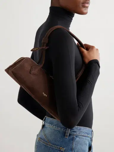Alaïa Le Teckel Medium Nubuck Shoulder Bag | Thumbnail 2 Alaïa Le Teckel Medium Nubuck Shoulder Bag | Thumbnail 2
