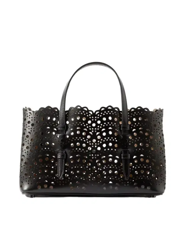 Alaïa Mena 25 E/w Medium Laser-cut Leather Tote